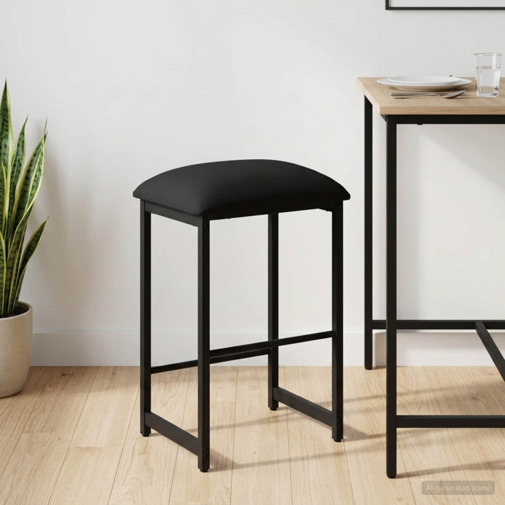 vidaXL Μπαρ σκαμπό Μαύρο 40x32x64cm Επεξεργασμένο Ξύλο