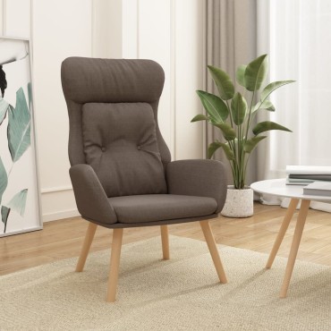 vidaXL Πολυθρόνα Relax Taupe Υφασμάτινη 70x77x94cm 1 τεμ.
