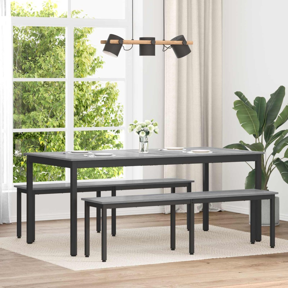 vidaXL παγκάκι Γκρι Sonoma 160x35x45cm Επεξεργασμένο Ξύλο
