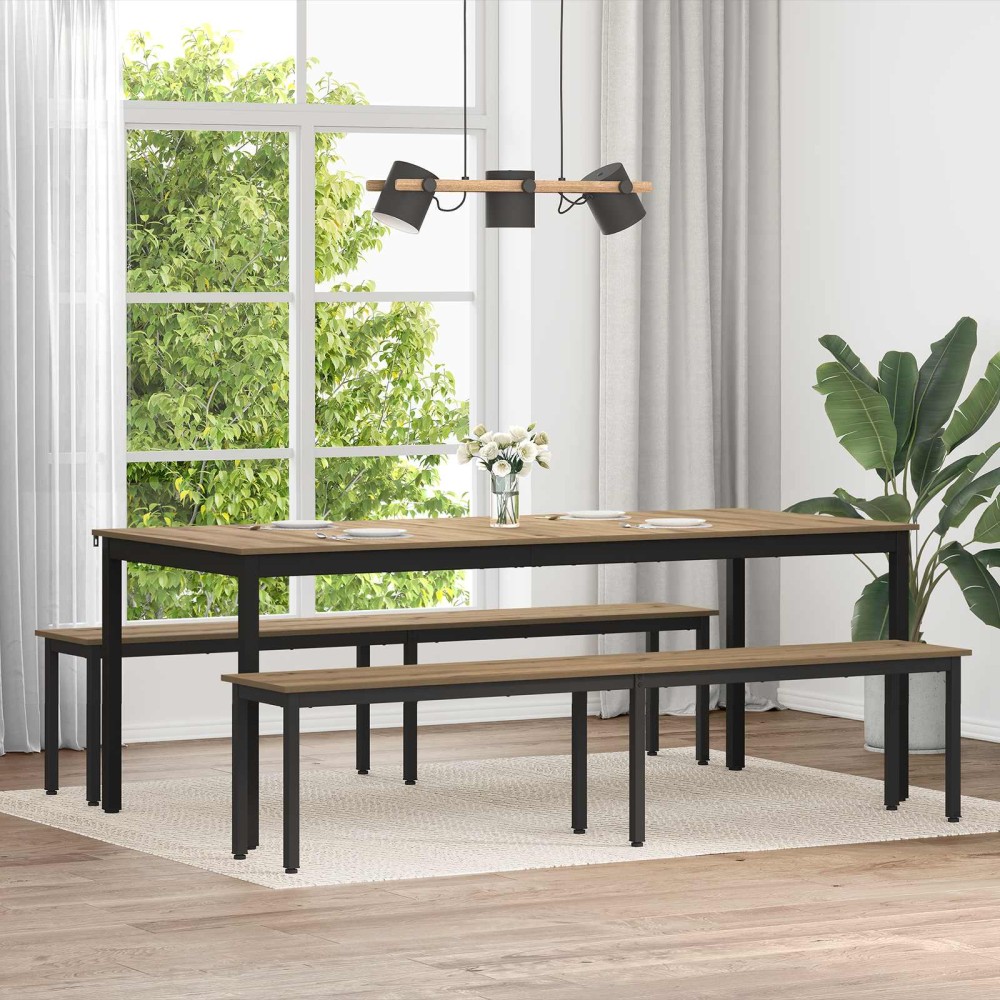 vidaXL παγκάκι Artisan Δρυς 200x35x45cm Επεξεργασμένο Ξύλο