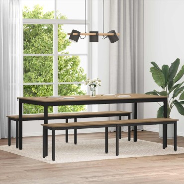 vidaXL παγκάκι Καρυδιά Χειροποίητης Εργασίας 200x35x45 εκ