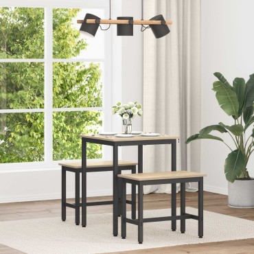 vidaXL Τραπεζαρίες 60x60x75cm Επεξεργασμένο Ξύλο Sonoma Δρυς
