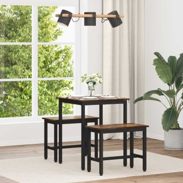 vidaXL Τραπεζαρίες 60x60x75cm Επεξεργασμένο Ξύλο τετράγωνο