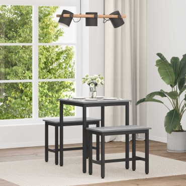 vidaXL Τραπεζαρίες 60x60x75cm Επεξεργασμένο Ξύλο Γκρι Sonoma