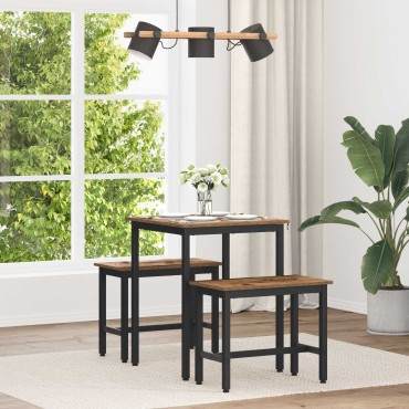 vidaXL Τραπεζαρίες 60x60x75cm Επεξεργασμένο Ξύλο Παλαιωμένο ξύλο