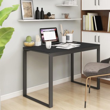 vidaXL Γραφείο Υπολογιστή Μαύρο 110x60x73cm από Μοριοσανίδα 1 τεμ.