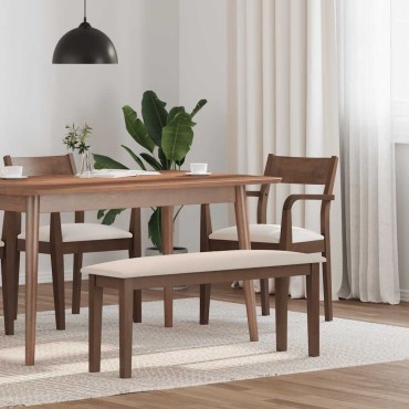 Πάγκος vidaXL Καφέ μασίφ ξύλο καουτσούκ 110x30x46,5 cm