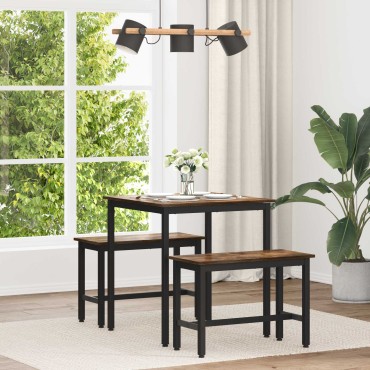 vidaXL Τραπεζαρίες 70x70x75cm Επεξεργασμένο Ξύλο τετράγωνο