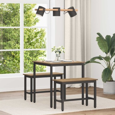 vidaXL Τραπεζαρίες 70x70x75cm Επεξεργασμένο Ξύλο Artisan Δρυς