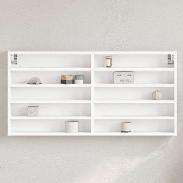 vidaXL Ραφιέρα Λευκή 100x8,5x50cm από Επεξεργασμένο Ξύλο 1 τεμ.