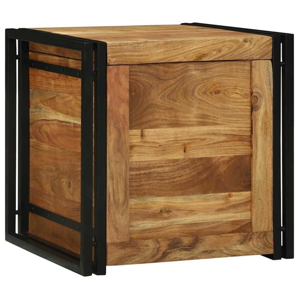 vidaXL Κουτί αποθήκευσης Καφέ και Μαύρο 50x50x50cm
