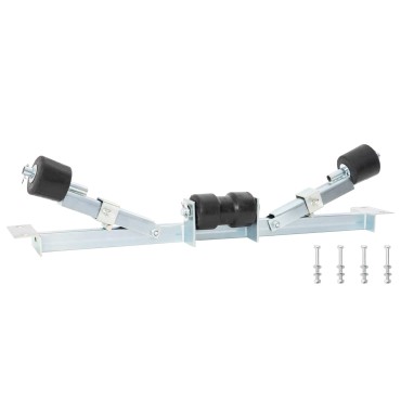 vidaXL Κάτω Στήριξη Τρέιλερ Σκάφους 90,5 x 12 x 32 εκ. Ασημί