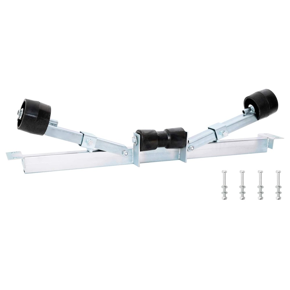 vidaXL Κάτω Στήριξη Τρέιλερ Σκάφους 90,5 x 12 x 32 εκ. Ασημί