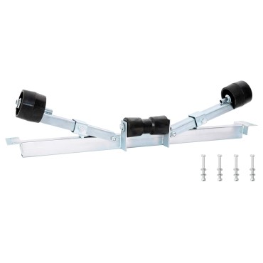 vidaXL Κάτω Στήριξη Τρέιλερ Σκάφους 90,5 x 12 x 32 εκ. Ασημί
