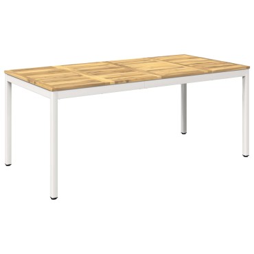 vidaXL Τραπέζι δείπνου κήπου Λευκό 180x88,5x75 εκ 1 τεμ.