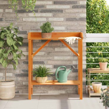 vidaXL Τραπέζι φύτευσης Καφέ 75 x 40 x 90 εκ. Στερεά ξυλεία πεύκου