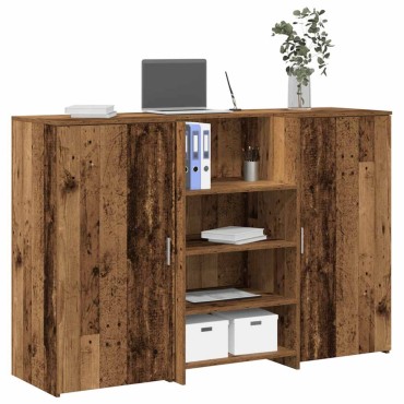 vidaXL Γραφείο υποδοχής Παλιό Ξύλο 155x50x103,5cm Επεξεργασμένο Ξύλο 1 τεμ.