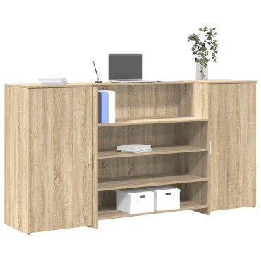 vidaXL Γραφείο υποδοχής Sonoma Δρυς 200x50x103,5cm Επεξεργασμένο Ξύλο 1 τεμ.