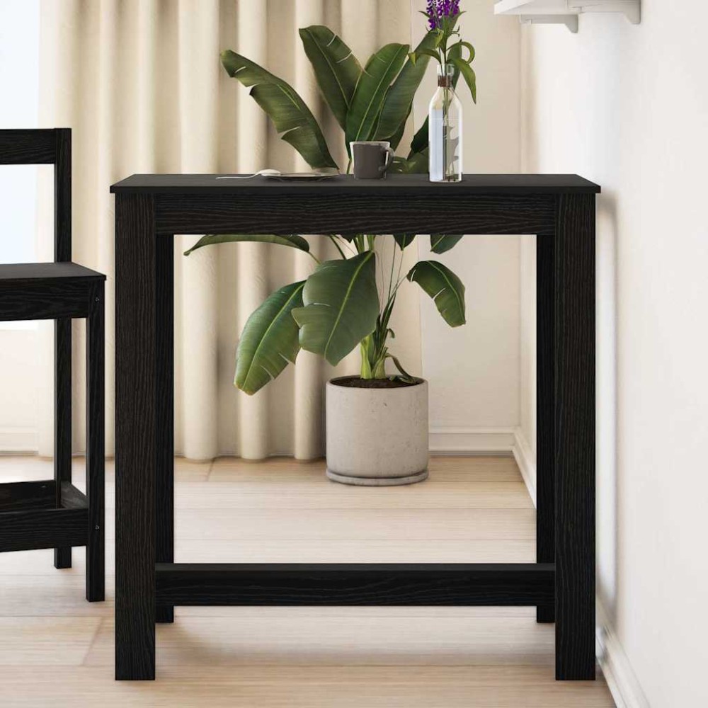 vidaXL Τραπέζι μπαρ 102x50x103.5cm Επεξεργασμένο Ξύλο Μαύρη Οξυά 1 τεμ.