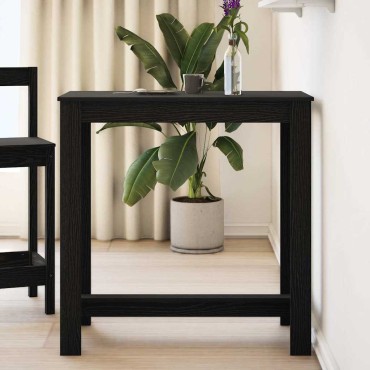 vidaXL Τραπέζι μπαρ 102x50x103.5cm Επεξεργασμένο Ξύλο Μαύρη Οξυά 1 τεμ.