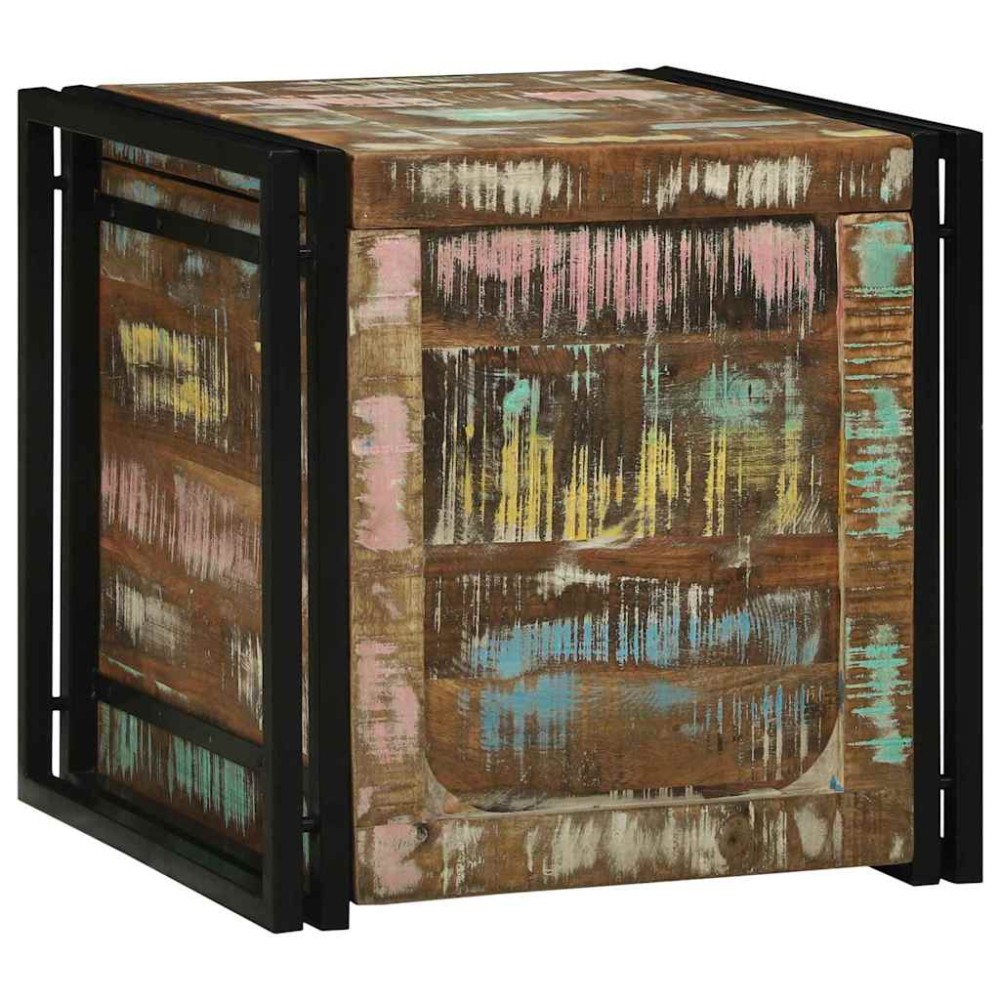 vidaXL Κουτί αποθήκευσης Καφέ και Μαύρο 50x50x50cm