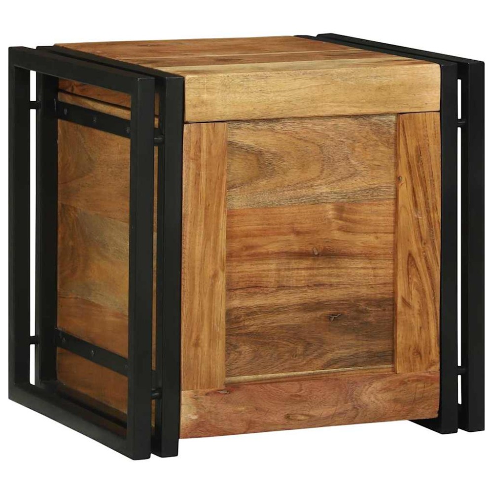 vidaXL Κουτί αποθήκευσης Καφέ και Μαύρο 40x40x40cm