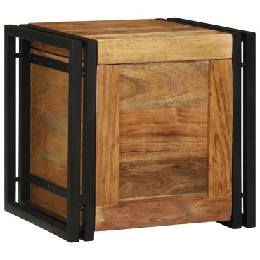 vidaXL Κουτί αποθήκευσης Καφέ και Μαύρο 40x40x40cm
