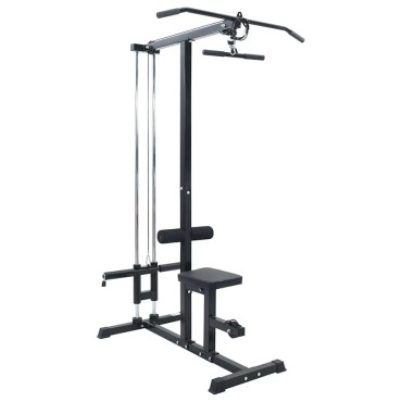 vidaXL Μηχάνημα έλξεων πλάτης Μαύρο 110 x 70 x 187 εκ.