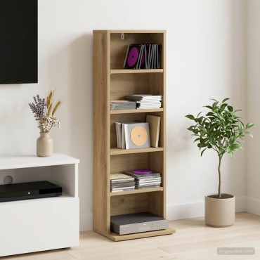vidaXL Ντουλάπα CD Artisan Δρυς 33x23,5x97,5cm