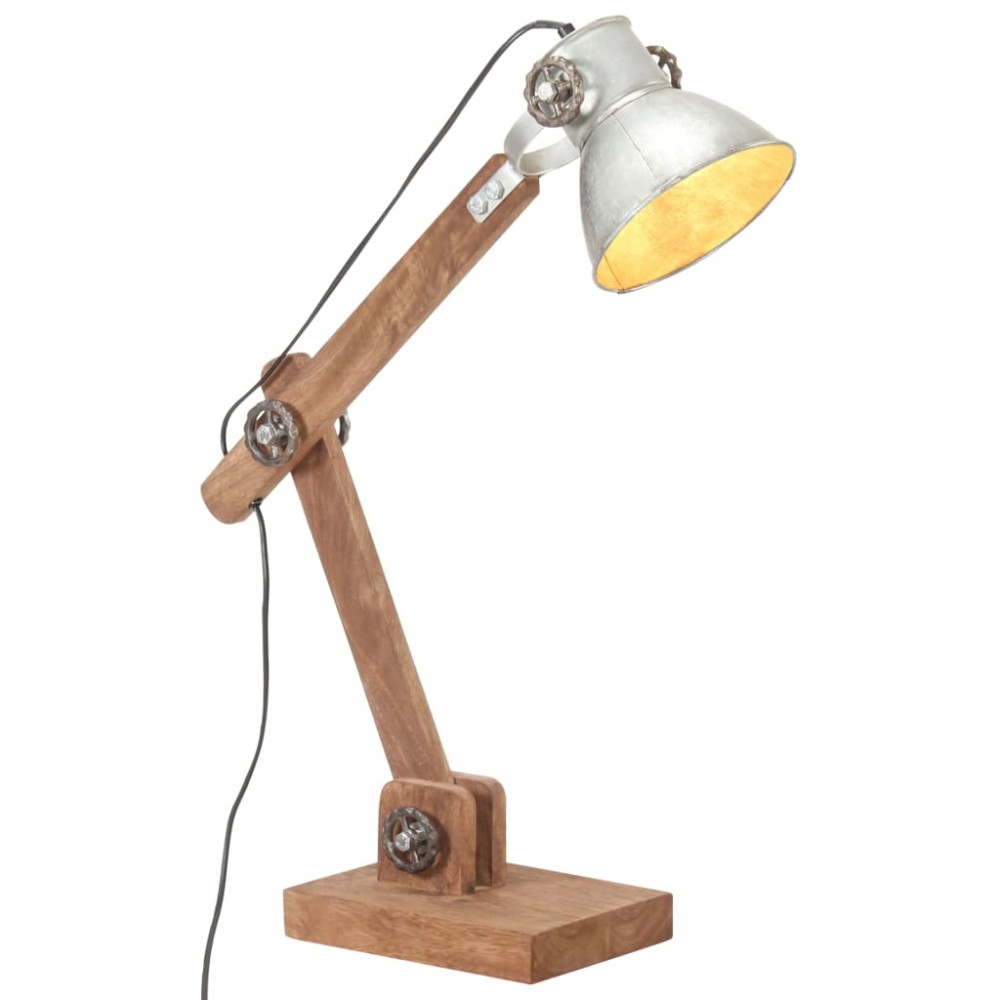 vidaXL Φωτιστικό Επιτραπέζιο Industrial Στρ. 25 W Ασημί 58x18x90εκ Ε27