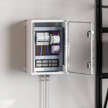 vidaXL Ντουλάπι Ελέγχου Γκρι 42 x 19,5 x 50 εκ ΑΒΣ Πλαστικό