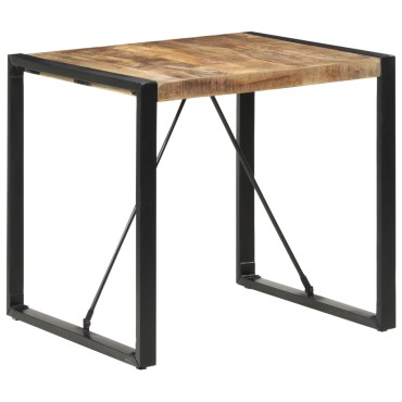 vidaXL Τραπεζαρία 80x80x75cm από Ακατέργαστο Ξύλο Μάνγκο 1 τεμ.