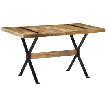 vidaXL Τραπεζαρία 140x70x76cm από Ακατέργαστο Ξύλο Μάνγκο 1 τεμ.