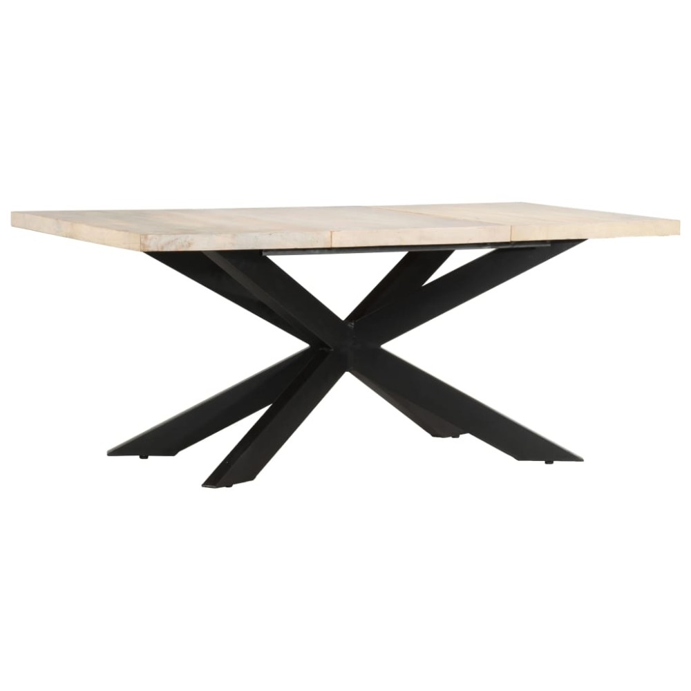 vidaXL Τραπεζαρία 180x90x76cm από Μασίφ Ξεβαμμένο Ξύλο Μάνγκο 1 τεμ.
