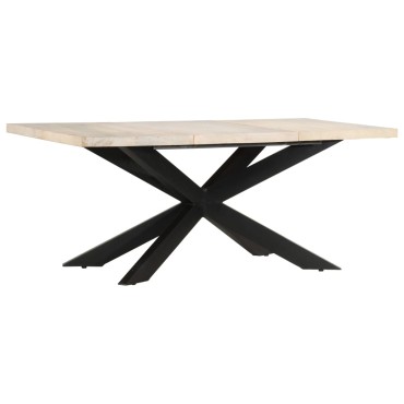 vidaXL Τραπεζαρία 180x90x76cm από Μασίφ Ξεβαμμένο Ξύλο Μάνγκο 1 τεμ.