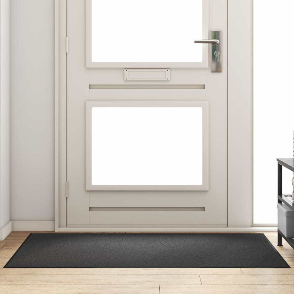 vidaXL Χαλάκι Εξώπορτας Ανθρακί και Μαύρο 90 x 150 cm 100% Πολυαμίδιο
