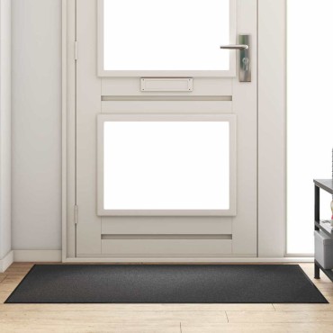 vidaXL Χαλάκι Εξώπορτας Ανθρακί και Μαύρο 90 x 150 cm 100% Πολυαμίδιο