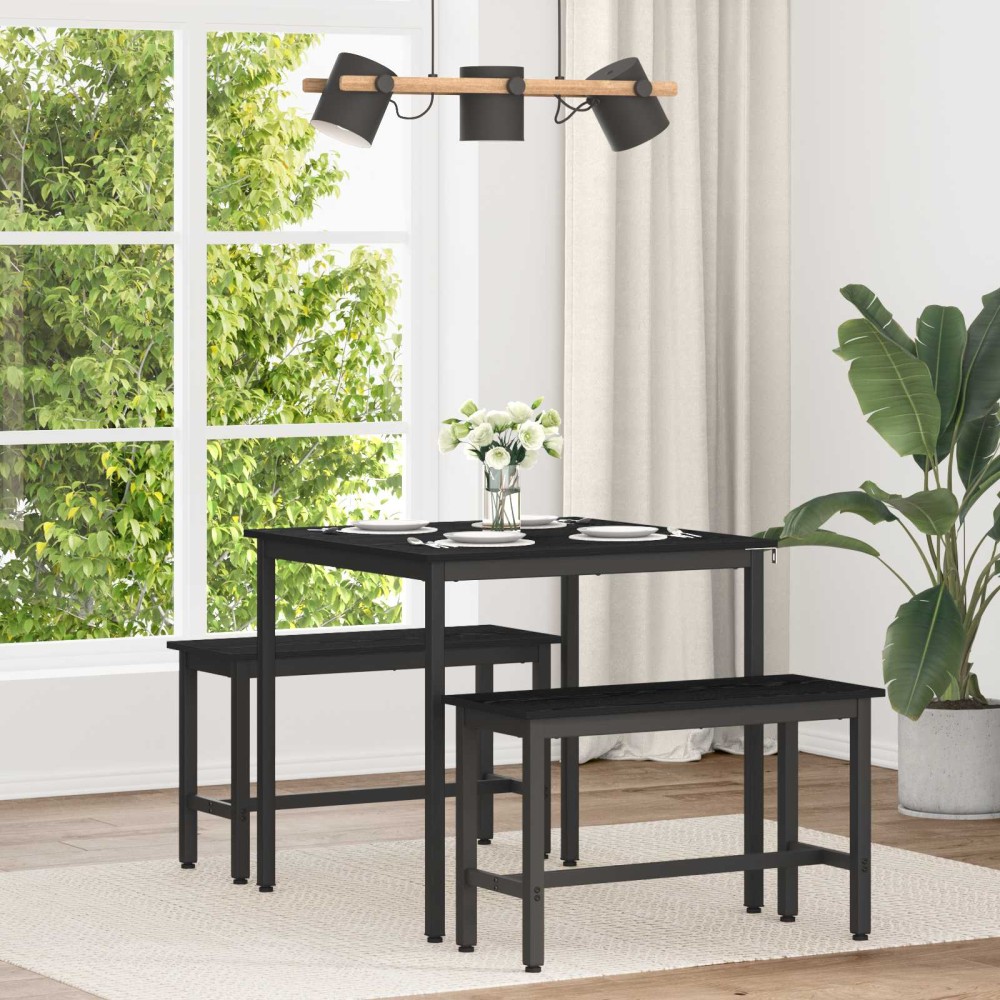 vidaXL Τραπεζαρίες 80x80x75cm ΜΕΤΑΛΛΟ τετράγωνο