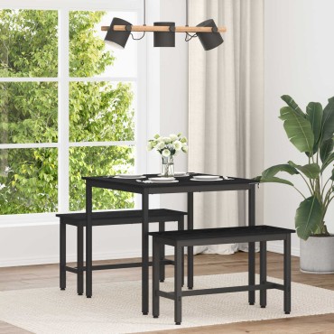 vidaXL Τραπεζαρίες 80x80x75cm ΜΕΤΑΛΛΟ τετράγωνο