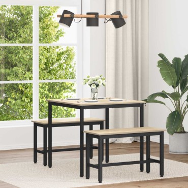 vidaXL Τραπεζαρίες 80x80x75cm Επεξεργασμένο Ξύλο Sonoma Δρυς