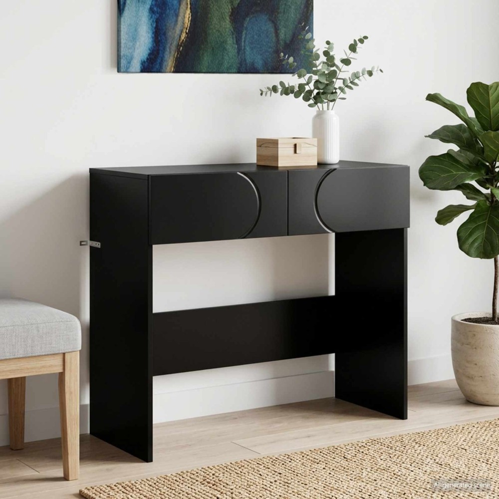 vidaXL Κονσόλα Μαύρο 96,5x38x75cm Επεξεργασμένο ξύλο