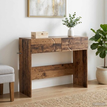 vidaXL Κονσόλα Παλαιωμένο ξύλο 96,5x38x75cm Επεξεργασμένο ξύλο