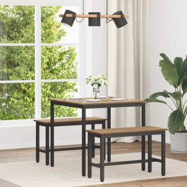 vidaXL Τραπεζαρίες 80x80x75cm Επεξεργασμένο Ξύλο Artisan Δρυς