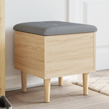 vidaXL Παγκάκι Αποθήκευσης Sonoma Δρυς 42x42x46cm Επεξεργ. Ξύλο 1 τεμ.