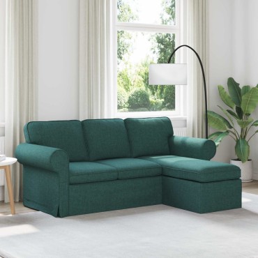 vidaXL Καναπές Σκούρο Πράσινο 195x138x80cm ύφασμα