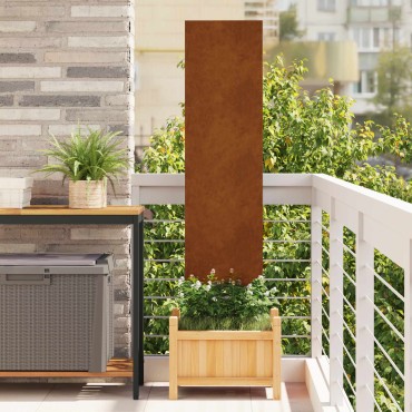 vidaXL Οθόνη Ιδιωτικότητας Κήπου Σκ rusty 32 χ 140 εκ