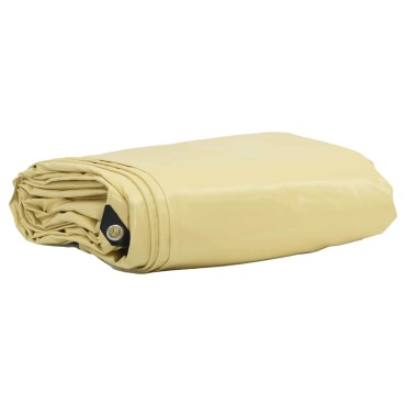 vidaXL Τέντα 650g / m² Μπεζ 5 x 5 m Καμβάς με επικάλυψη PVC