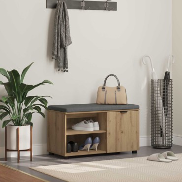 vidaXL Παγκάκι Χαλωρίου Τεχνίτικη Δρυς 80x38x46 εκ 1 τεμ.