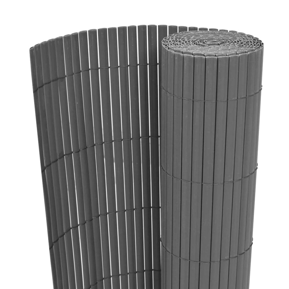 vidaXL Περίφραξη Κήπου Διπλής Όψης Γκρι 150x500cm από PVC