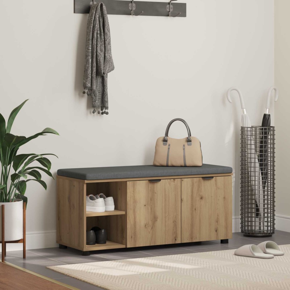 vidaXL Παγκάκι Χαλωρίου Τεχνίτικη Δρυς 100x38x46 εκ 1 τεμ.